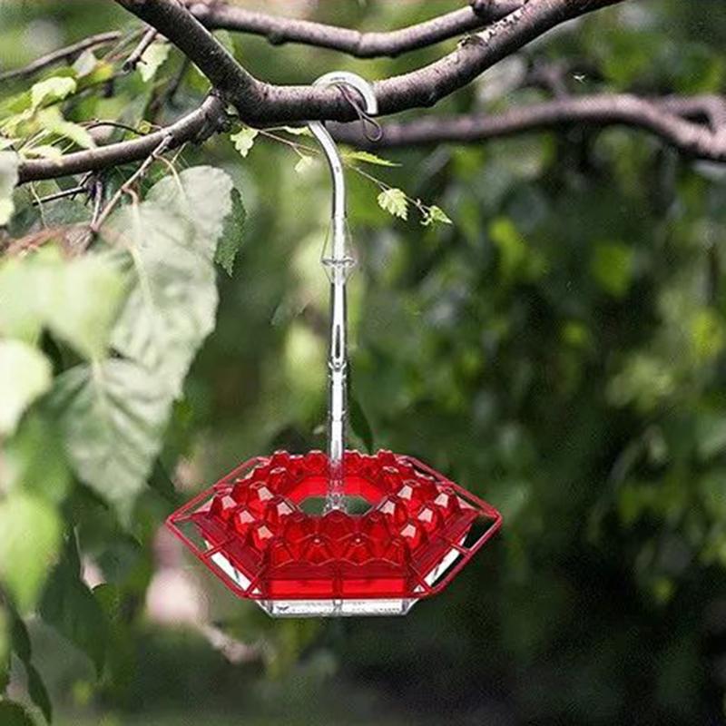 1pc Wild Bird Feeder Hanging Hexagonal Bird Feeder with Hook Hummingbird Feeder Garden Bird Feeder Pet Forest Water Dispenser