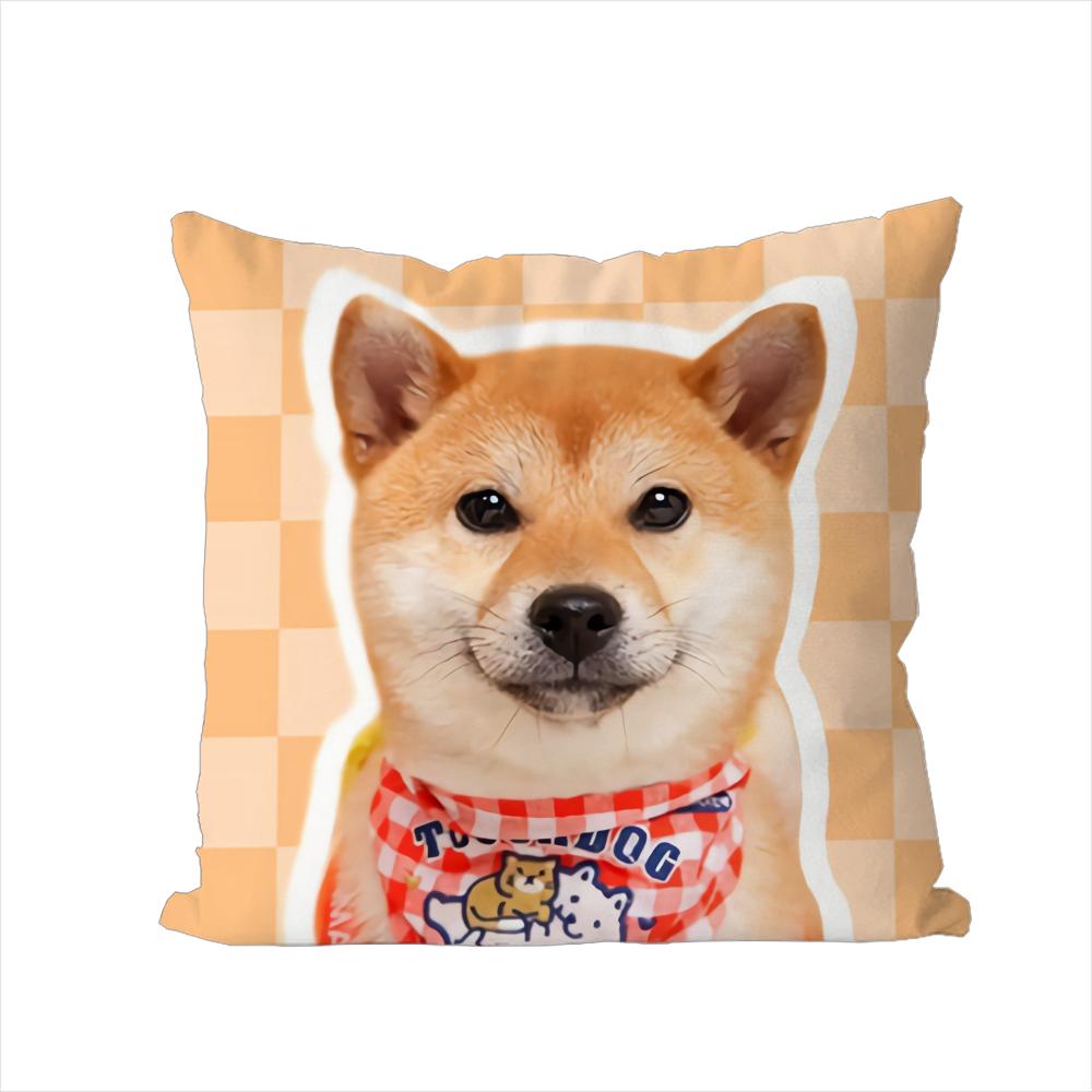 Shiba Inu Pillow Case For Car Sofa Decorative Home Doublesided Print Plush Square Throw Pillow Cushion Cover