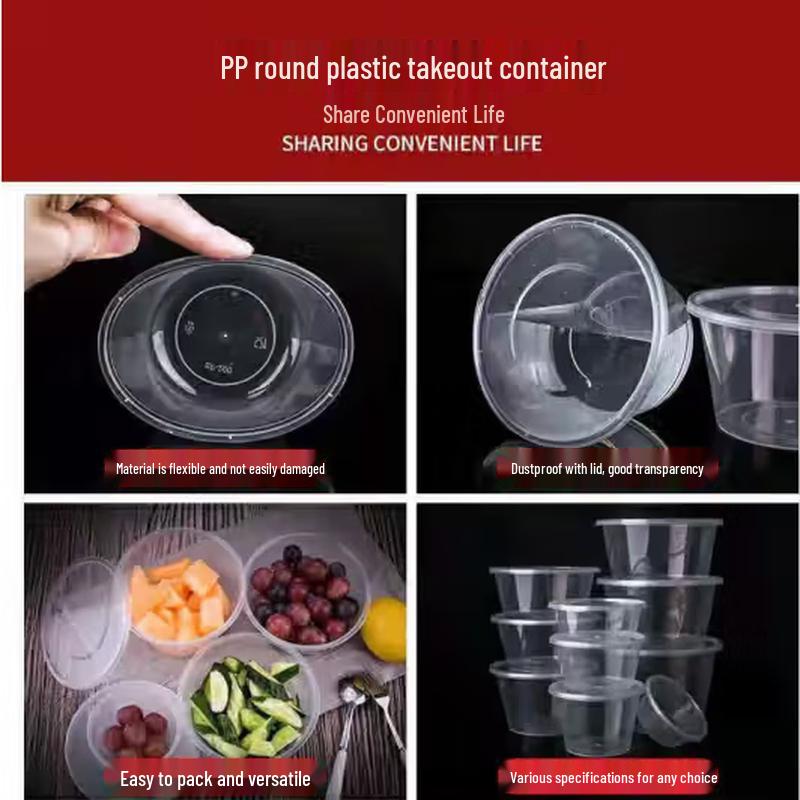 Xinyunfa 625ml Round Disposable Food Containers