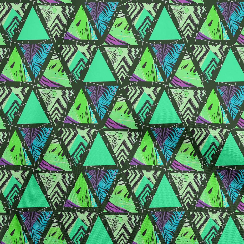 oneOone Bawełna Flex Ciemny Brzoskwiniowy Materiał Geometryczny Tropikalny Tekstura Artykuły do Pikowania Nadruk Materiał do Szycia na Metry 40 Cali