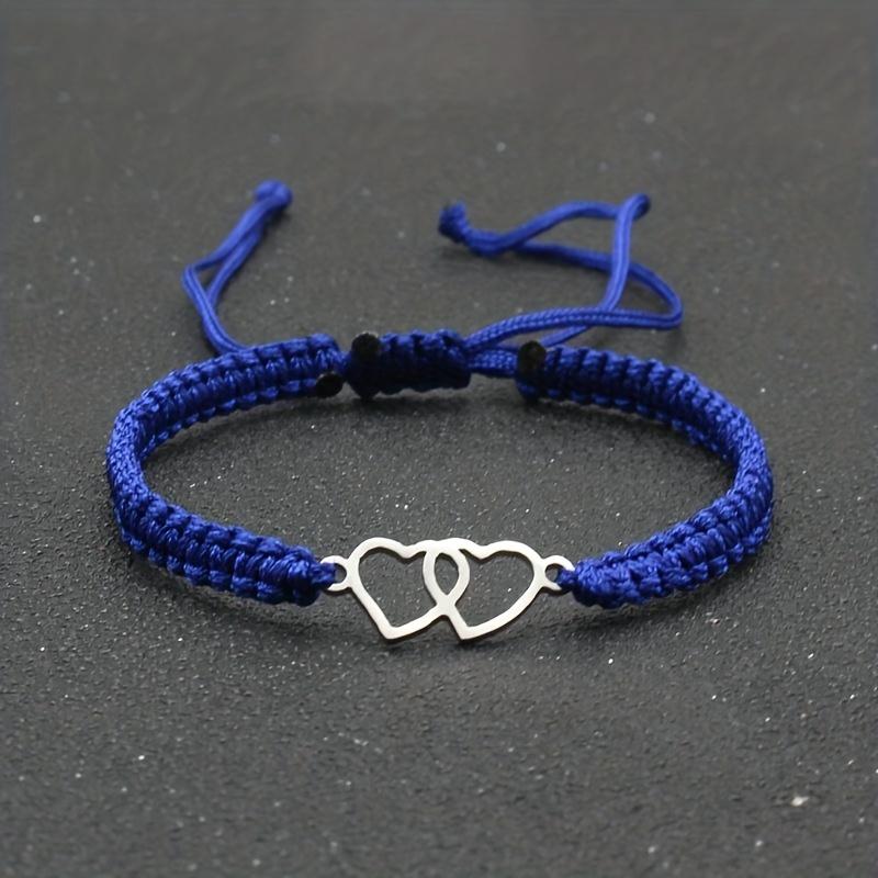Handmade Adjustable Rope Bracelet Heart Bracelet Unisex Couple Gift