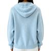 Women's Relaxed Hooded Knit Sweater with Two Buttons, Color Long Sleeve Pullover for Fall Winter