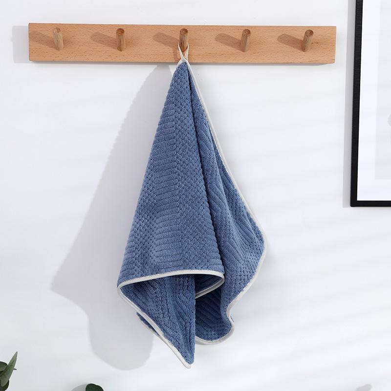 

Коралловое бархатное утолщенное быстросохнущее полотенце для волос высокой плотности, домашнее полотенце для лица для взрослых с сильным водопоглощением 35*75cm