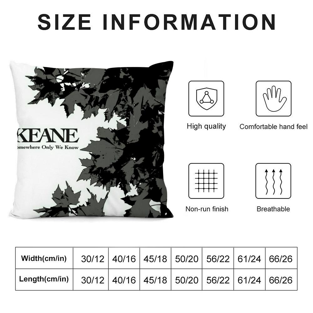 Band K-Keane Rock Cushion Cover Soft Plush Throw Pillow Cover | Double-Sided Decorative Cushion Case | Sofa Bedroom Home Decor