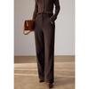 Women's Fleece-Lined High-Waisted Straight-Leg Casual Pants V9018K06