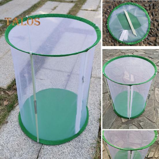 Mini seră Butterfly Habitat pentru observare în interior și exterior Cușcă robustă, reutilizabilă, în formă de cilindru, cu plasă vizibilă