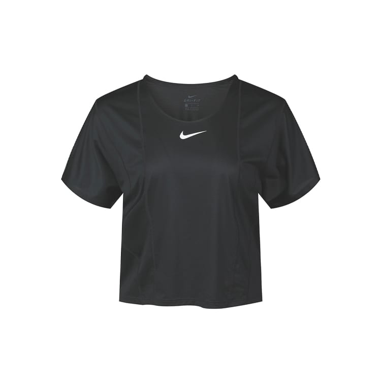 Nike T Shirts Women's Black Crew Neck Moderate Straight Fit CU3033-010