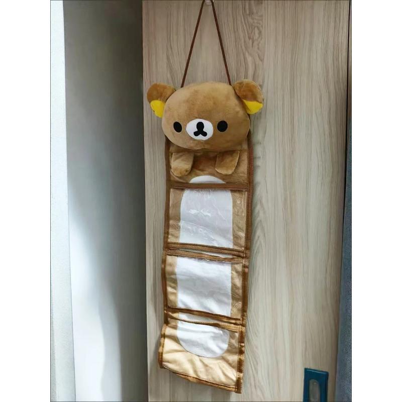 Kawaii Wall Hanging Storage Bag Cartoon Bear Door Hanging Bag Large Capacity Sundries Storage Bag Gifts Hanging Storage Bag