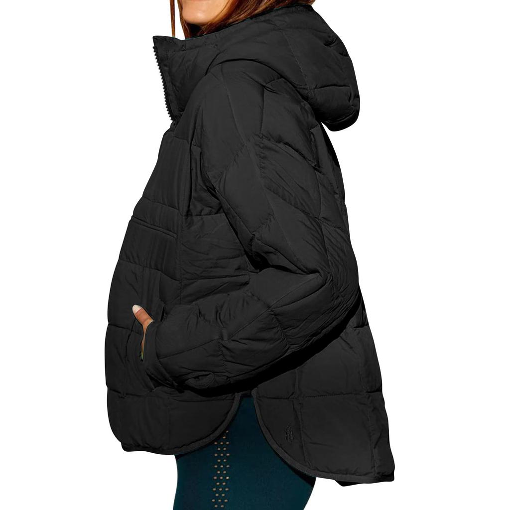 Womens Jacket Winter Warm Packable Lightweight Oversized Long Sleeve Hooded Coats With Pocket