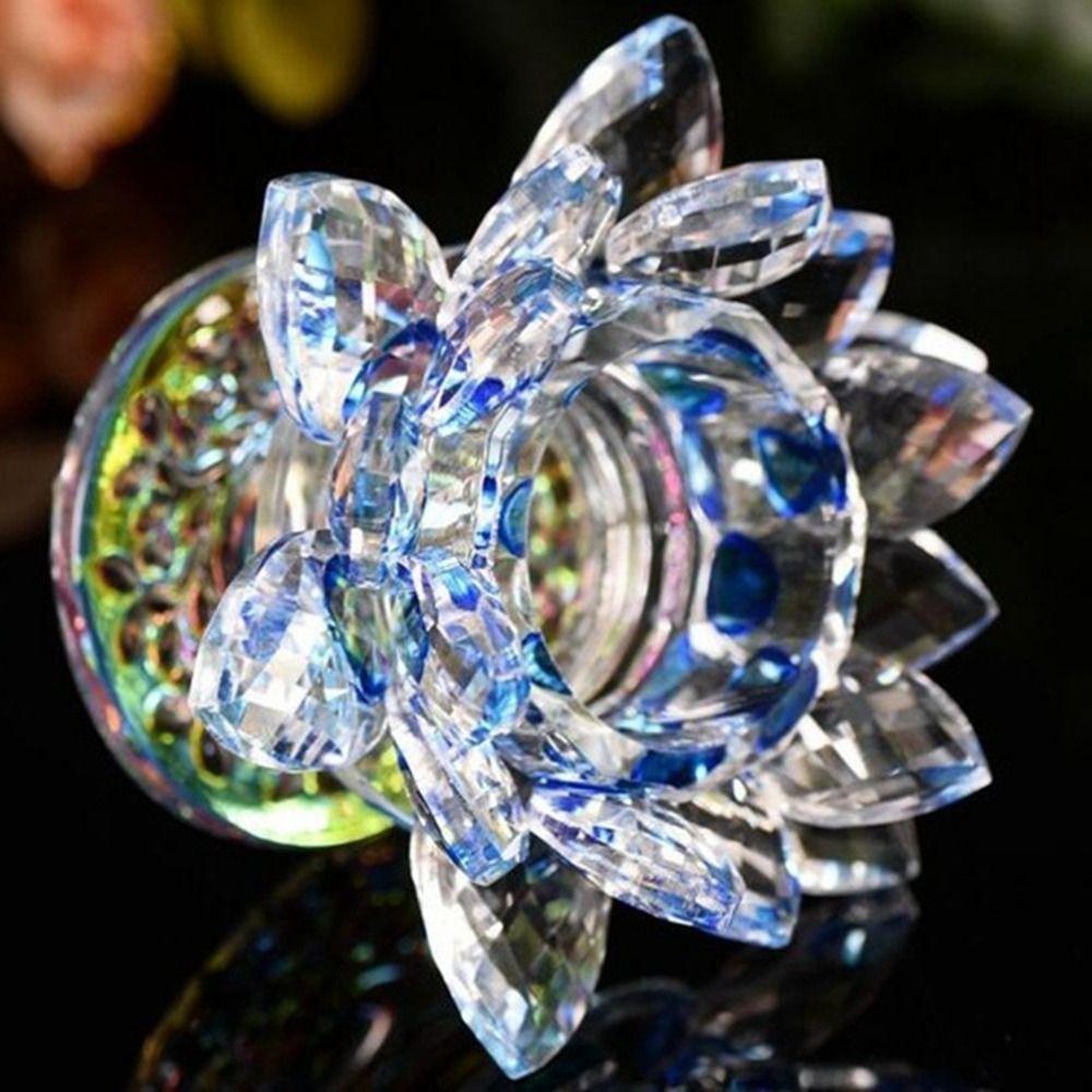Tall Feet Quartz Crystal Lotus Multicolor Tall Feet Lotus Figurines  Wedding Party