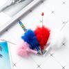 6Pcs Bead Ballpoint Pen Plush Ball Ballpoint Pen Write Smoothly Novelty Writing Pen for Student Kid Game Reward