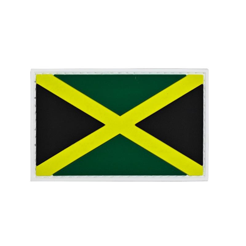 3D PVC Rubber World Flag Patch - Velcro Hook & Loop Decorative Badge