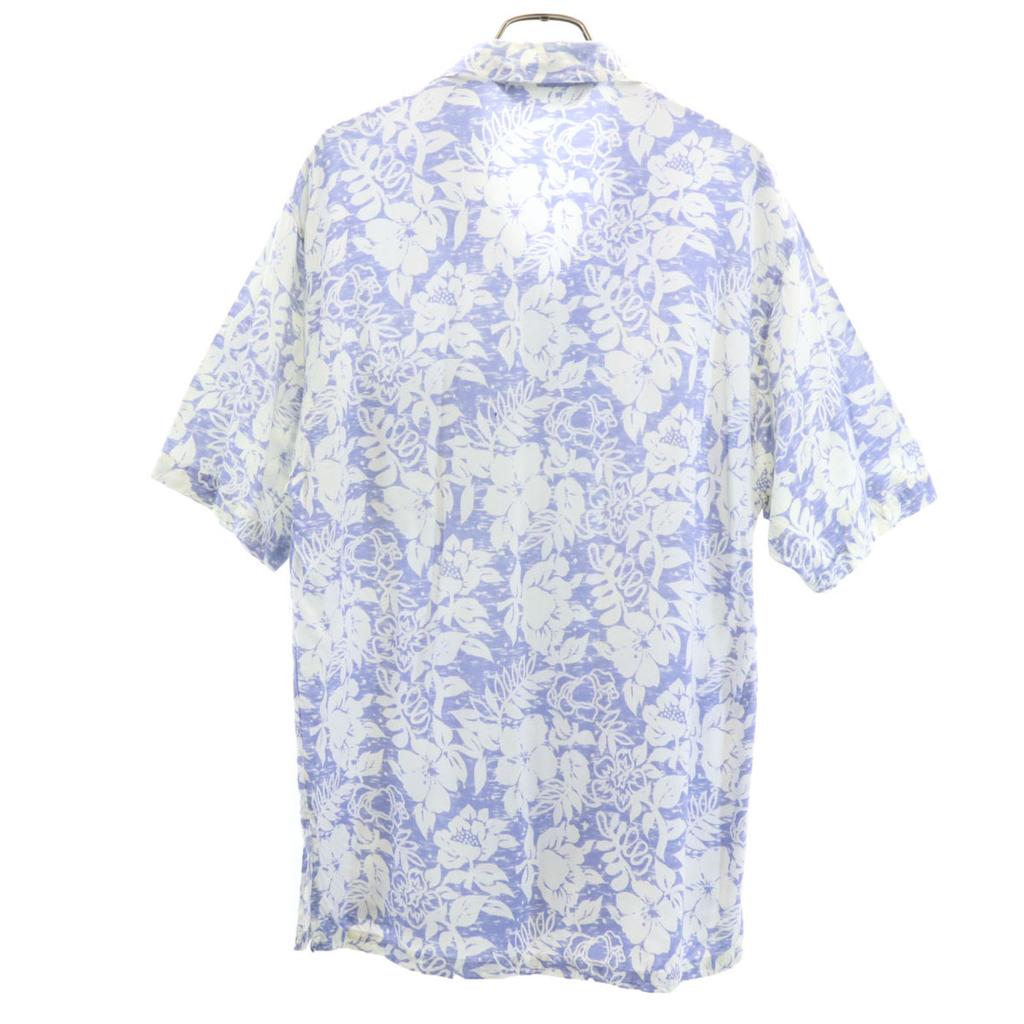 BLUE HAWAII Short Sleeve Open Collar Aloha Shirt L Blue Men's Used