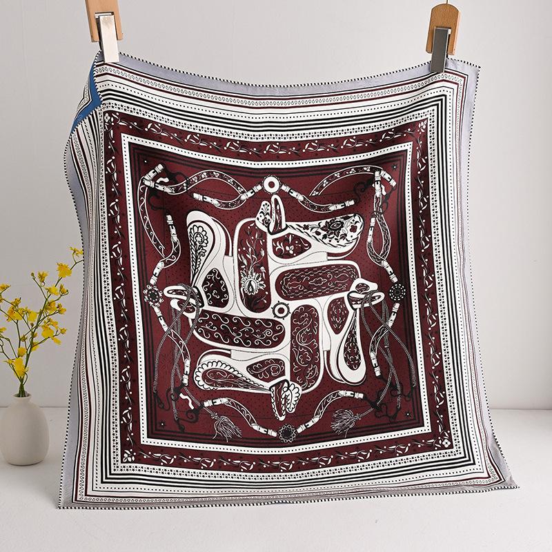 [Flower dill fireworks pattern] 100% silk silk scarf 2026 new women s fashion high-end heavy mulberry silk square scarf 66