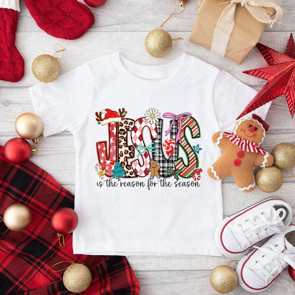 Just A Girl Who Loves Christmas Printed Kids Shirts Child Christmas Party T-shirt Top Xmas Vibes Outfit Child Short Sleeve Tee