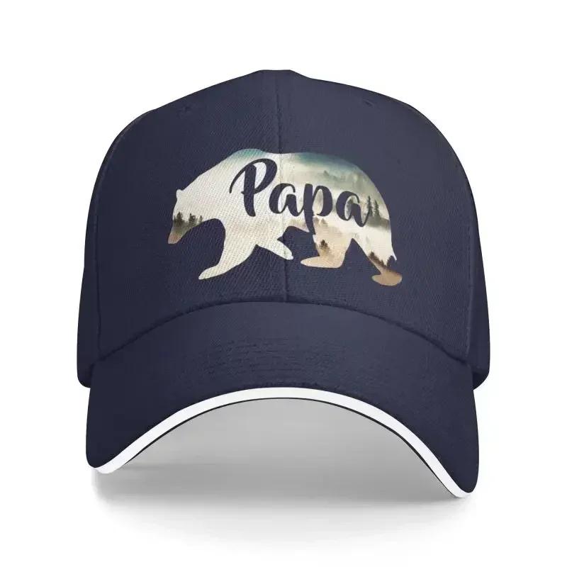 

Classic Papa Bear Forest Baseball Cap for Men Women Custom Adjustable Adult Wild Animal Dad Hat Hip Hop One Size