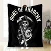 Sons of Anarchy Reaper Hoodie - Officially Licensed Sons of Anarchy Clothing & MerchandiseBlanket Flannel Throw Blanket for Sofa, Bed, Trave