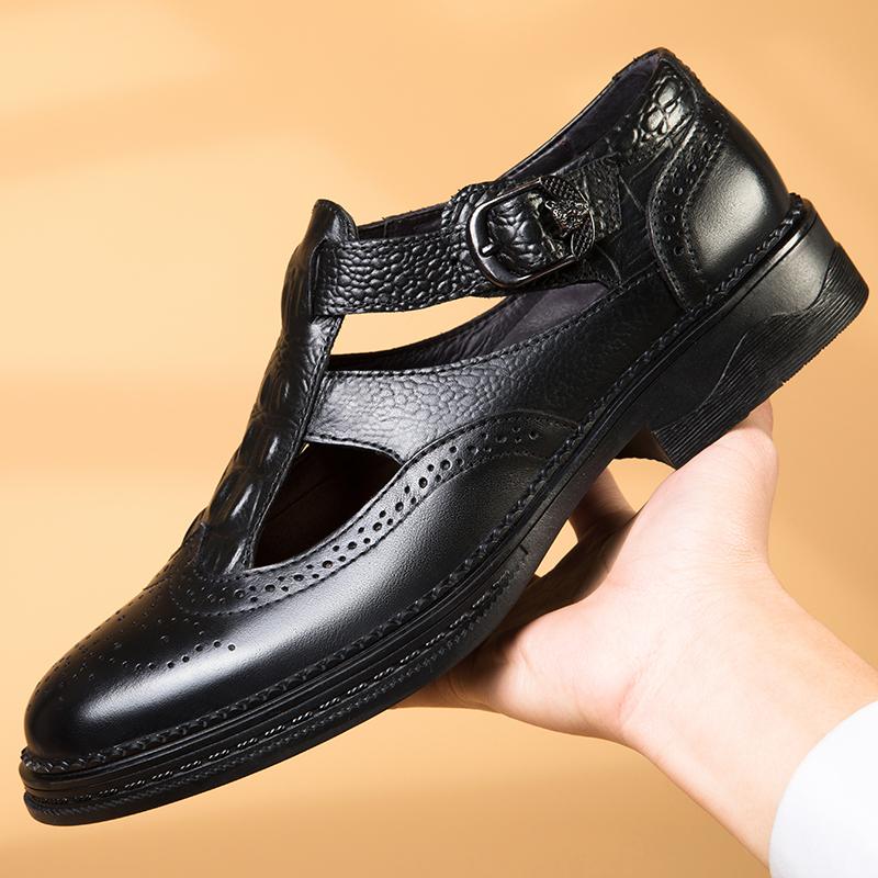 Fashion Brogue High Quality Men's Leather Shoes Made of Genuine Leathe Comfortable and Breathable Driving Outdoor Party Men's Shoes