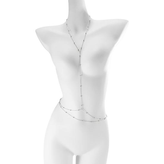 Körperkette für Damen, Schlanke Taille und Brustkette, Verstellbarer Strand Bikini Schmuck, Sexy Festival Layered Körper Schmuck