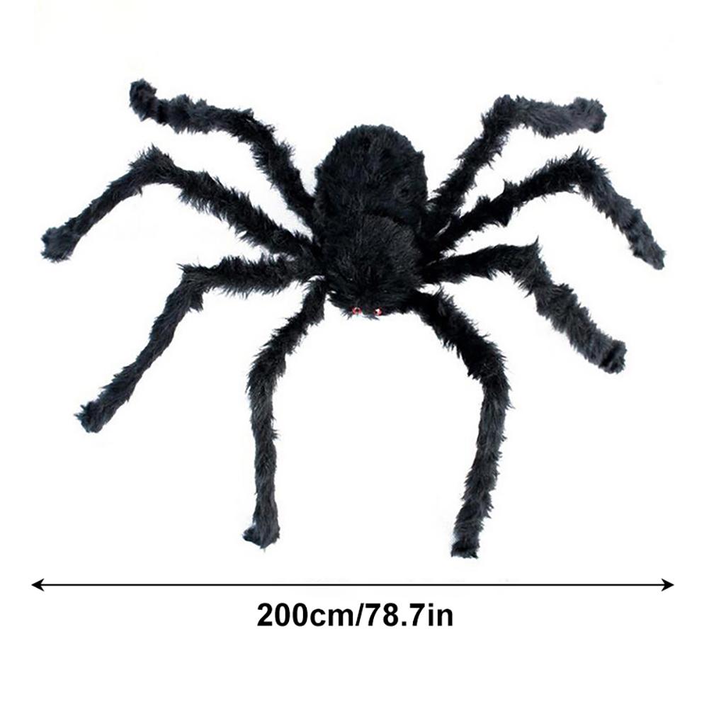 Giant Halloween Spider Decor Realistic Scary Prank Jumbo Fluffy Spider Creepy Crawler Halloween Party/Haunted House/Bar Scare Spider Decor