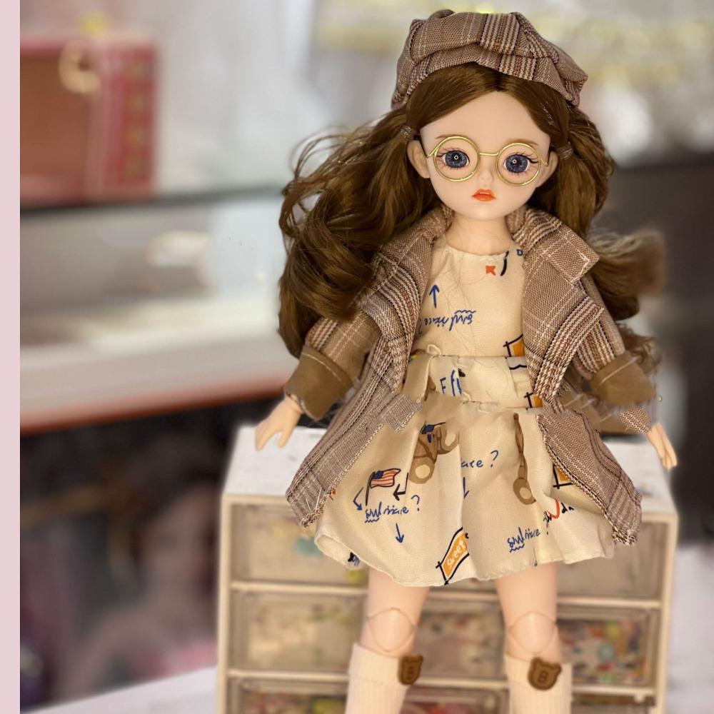 Thick Hair 30cm Bjd Doll Korean Makeup Look 1/6 BJD Doll Mini Girl Toy  Girls Gifts