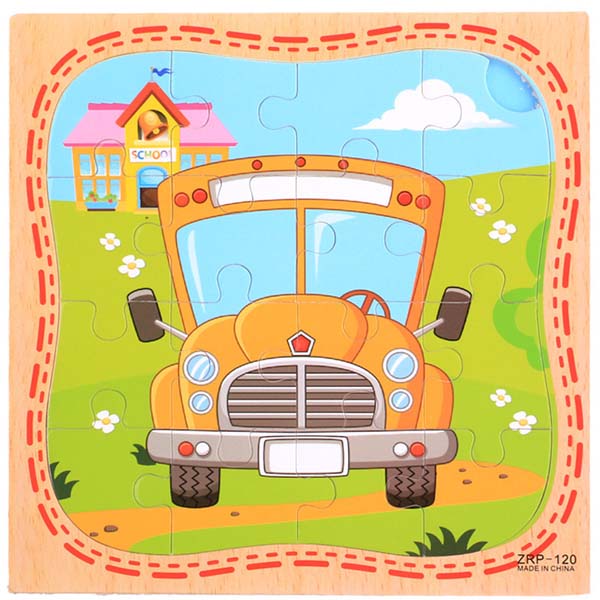 Montessori Toys Educational Wooden Toys for Children Early Learning 3D Cartoon Puzzle Kids Math Match Teaching Aids