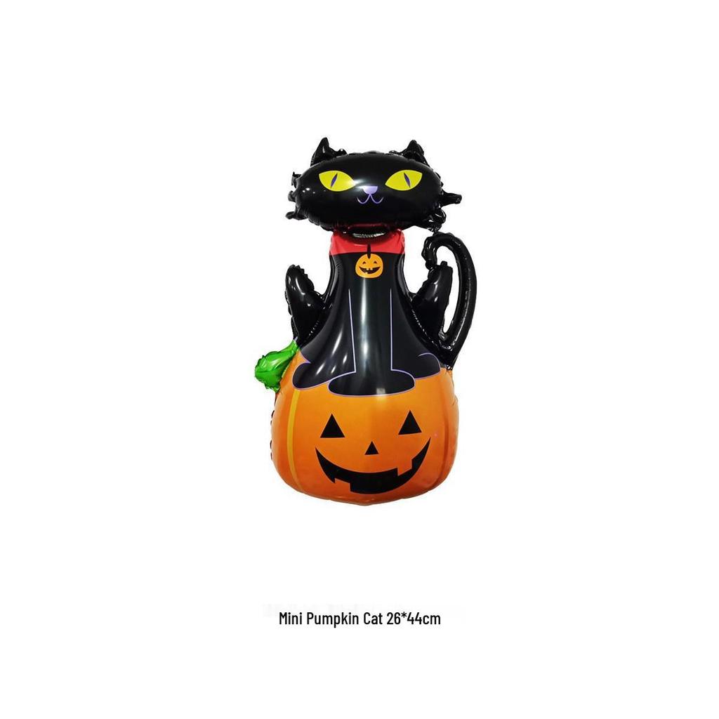 Halloween Aluminum Foil Balloons: Bat, Pumpkin, Ghost, Wings, Cat, Spider Decorations