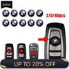 Für 2/5/10 Stück 14MM Auto Schlüsselhülle Aufkleber 3D Aluminium Auto Schlüssel Fernbedienung Für BMW F30 F10 E90 F20 E46 E60 E70 E39 E36 E87 E28 X2