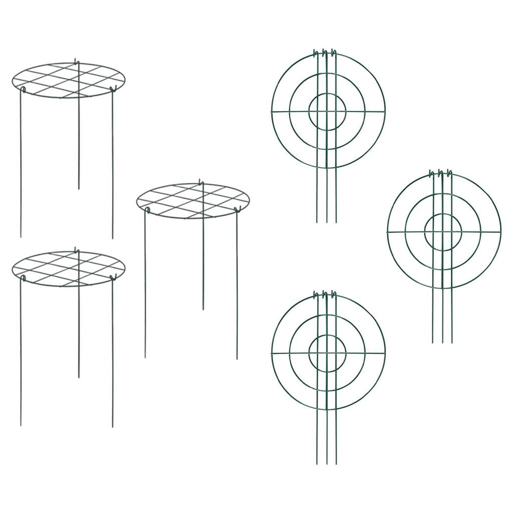 Metal Peony Support Cages Sturdy Flower Rings for Garden Safety Tomato Hydrangea Plant Support Stakes