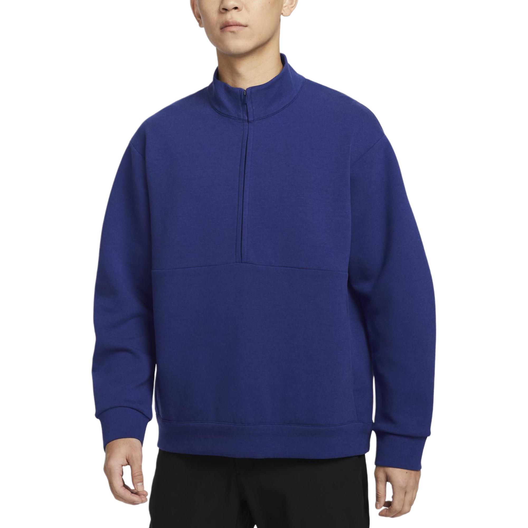 

Nike Dri-Fit Impossibly Soft 24.7 Series Quick-Dry Stand Collar Knitted Sweatshirt Men sweatshirt Deep-Navy Space-Blue HQ6954455 L