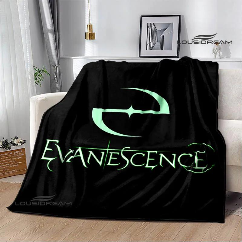 EvaneScence Band Retro Printed Fashion Warm Blanket Flannel Blanket Bed Linings Home Travel Birthday Gift