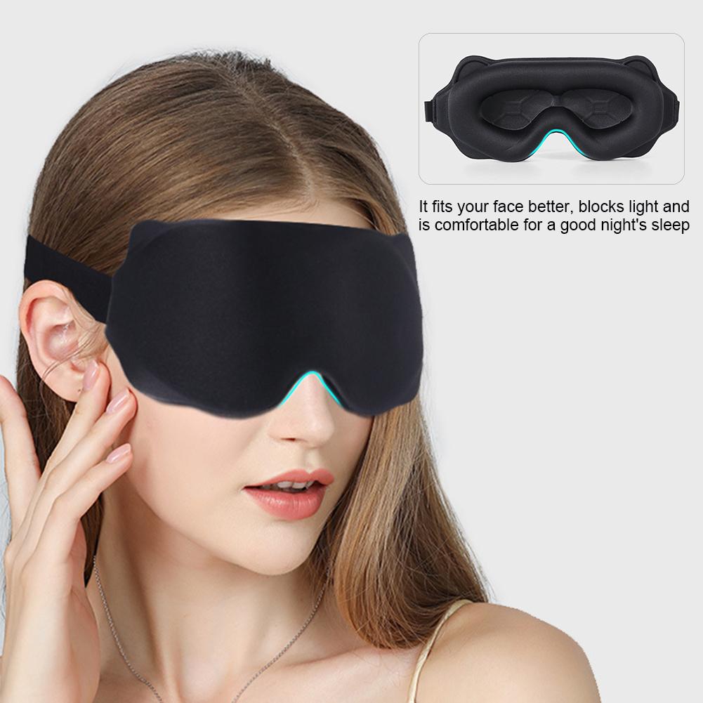 3D Stereoscopic Light Blocking Sleep Eye Mask Breathable Non Pressing Eye Mask for Male and Female Students Napping Sleep Eye Mask
