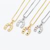 Gold-Plated Horseshoe Print Necklace 
