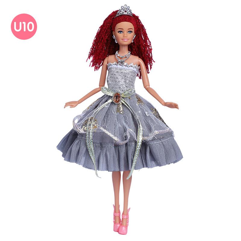 

Кукла Барби 30 см с грязными косичками, европейская и американская личность, многосуставной подвижный целый комплект упакованной кукольной кружевной одежды U10