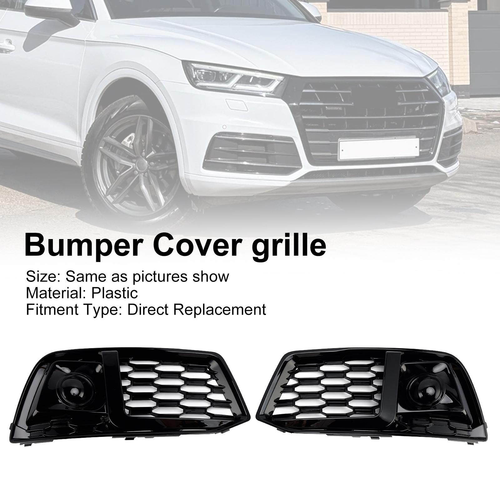 

2PCS Front Bumper Cover Grill Grille Bezel Insert Fit Q5 2018-2022 W/ACC
