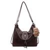 Women's Retro Single Shoulder Bag - Autumn 2025 Trendy Fashion, Korean-Style, Large Capacity Tote Backpack