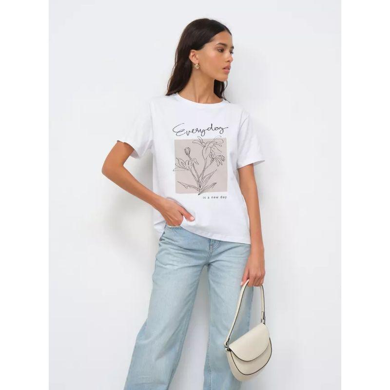 Western Style New Fashion Loose Casual Print Short Sleeve Cotton T-shirt Top Loose Printed T-shirt