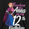 Frozen Childrens/Kids Fearless Like Anna 12th Birthday Pullover Hoodie