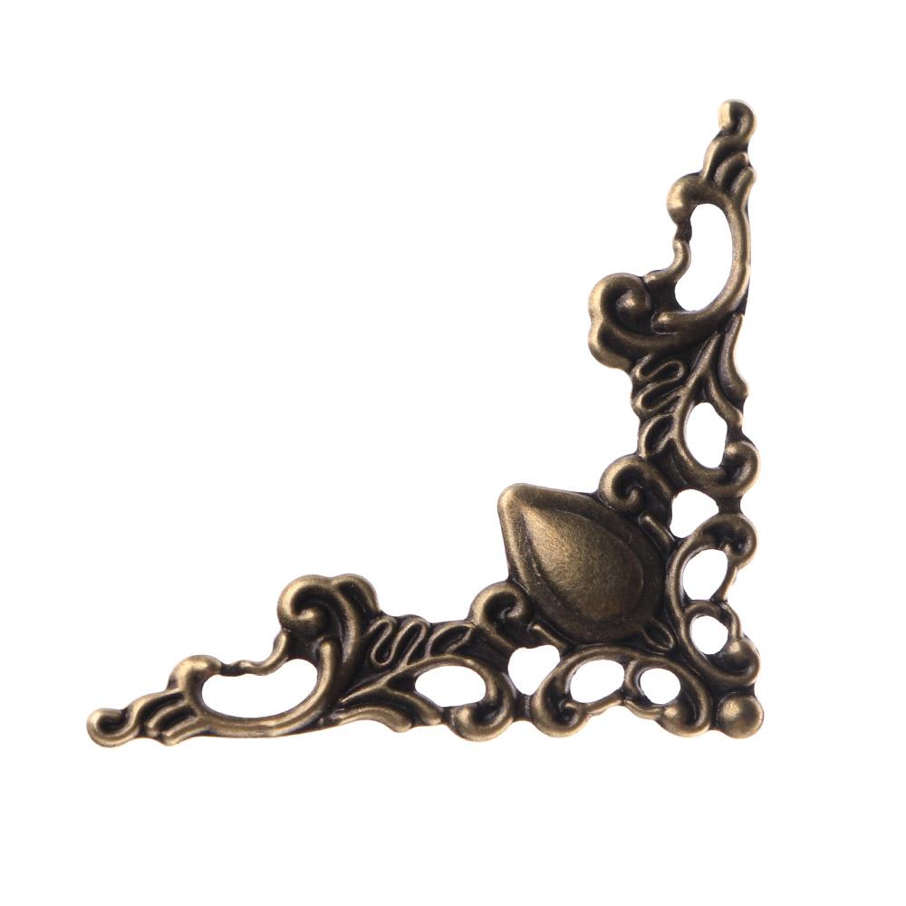 Gold 40mm Decorative Photo Frame Bronze Notebook Cover Corner Bracket for Menus Bracket Decor
