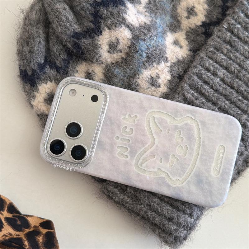 

Judy Nick Glitter Hollow Phone Case for iPhone 17/16 Pro Max/15/14 16