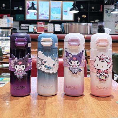 Sanrio Kuromi Children's Insulated Cup 316 Stainless Steel Girls' Straw Water Cup School Double Drinking Cup