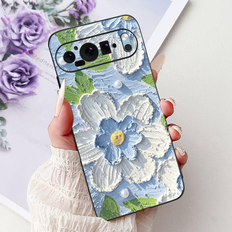 Custodia per Google Pixel 9 Pro Custodia Pixel9A Fiori Colorati Cover Dipinta Custodia Morbida in Silicone per Telefono per Google Pixel 9A Pixel9 Pro Guscio