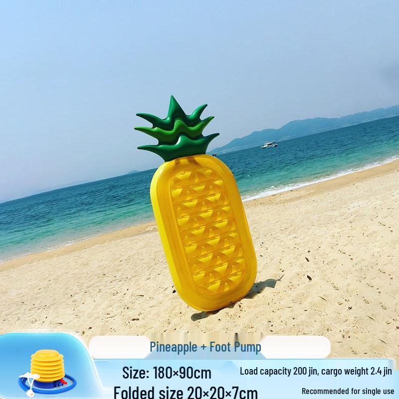 Inflatable Pineapple Cactus Watermelon Pizza Rainbow Pool Float Set