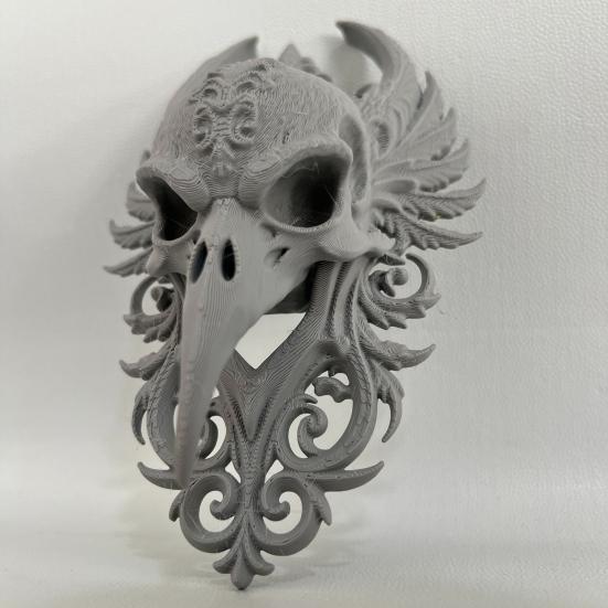 Yousheng Gothic Raven Skull Wall Decor Spooky Crow Skull Hanging Wall Sculpture Fake Animal Head Wall Art for Bedroom Living Room Halloween Decoration