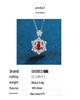 Women's S925 Sterling Silver Necklace with Aquamarine, Padparadscha, and High Carbon Diamond Pendant