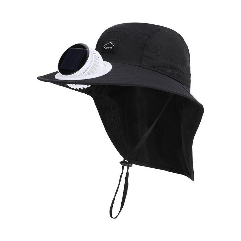 Children's hat summer solar fan hat big eaves shawl sun protection sun hat outdoor travel breathable bucket hat