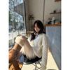 Korean Fashion Twisted Sweater Women Vintage Harajuku Style Knitted Pullover Casual Solid Color Outfit Autumn Winter
