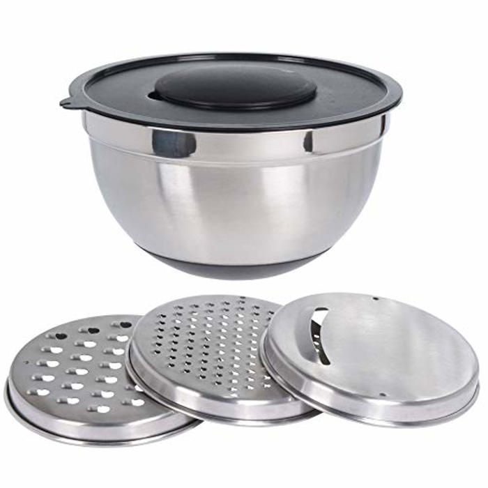 Bol avec râpe - Excellent Houseware - Ø 27 cm - Acier inoxydable - Compatible lave-vaisselle