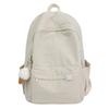 Solid Color Student Schoolbag Women's Large Capacity Backpack Men's Travel Backpack