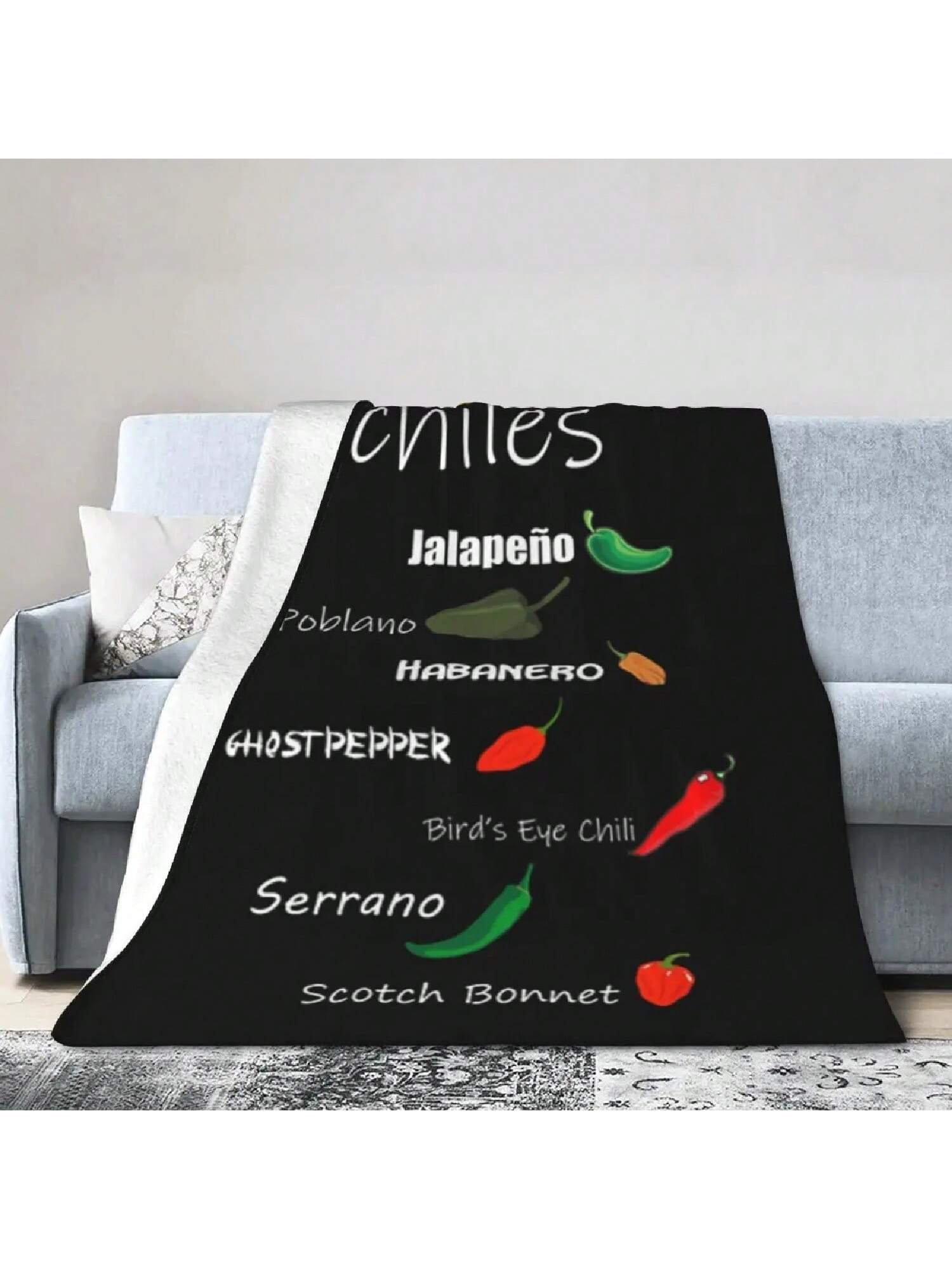 Ультрамягкое тонкое фланелевое одеяло с острым перцем чили 75X95CM